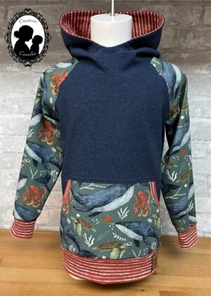 Hoodie animaux marins jersey léger