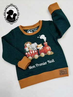 Chandail  petit train(premier Noël )