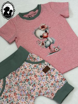 Ensemble court Flamand fleuri